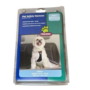 TOP PAW PET SAFETY HARNESS - SIZE SMALL - DOG CAR SAFETY BELT BRAND NEW